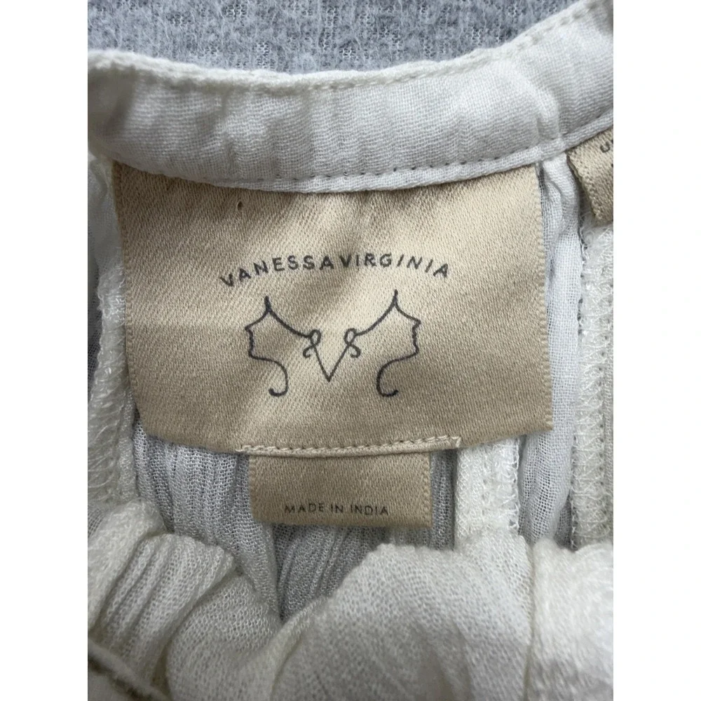 Vanessa Virginia Anthropologie Womens 4 White Boho Strappy Cami NWT - Picture 7 of 13